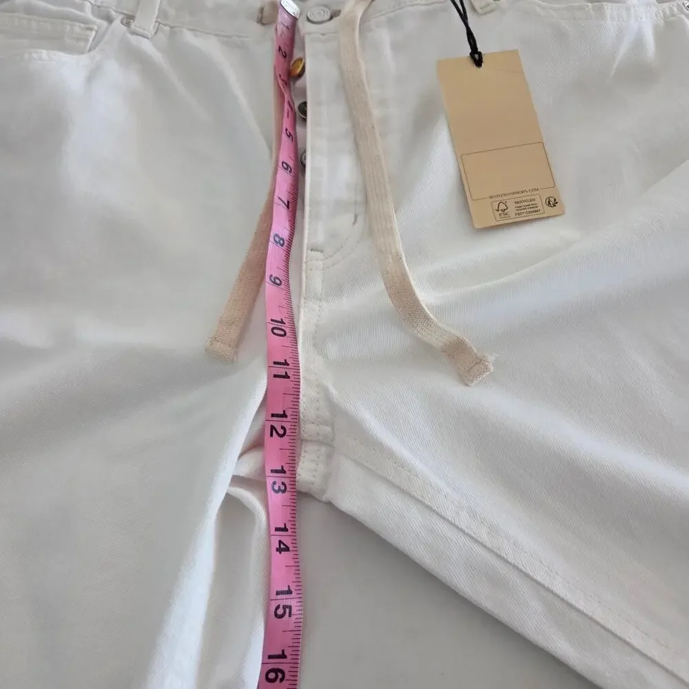 Men's NWT Wide Leg,  Button Fly,  Scotch and Soda White Jeans, XL